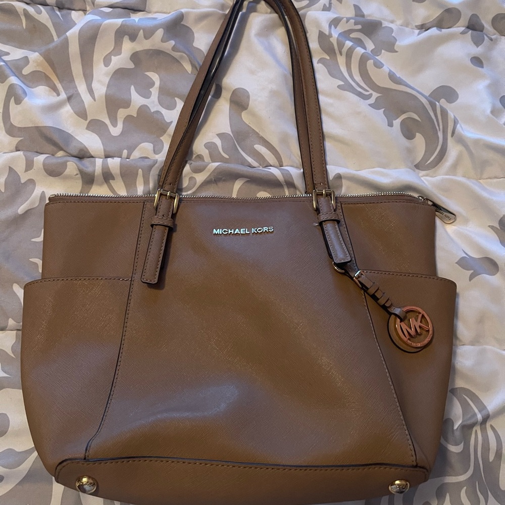 GUC MK medium sized tan tote bag